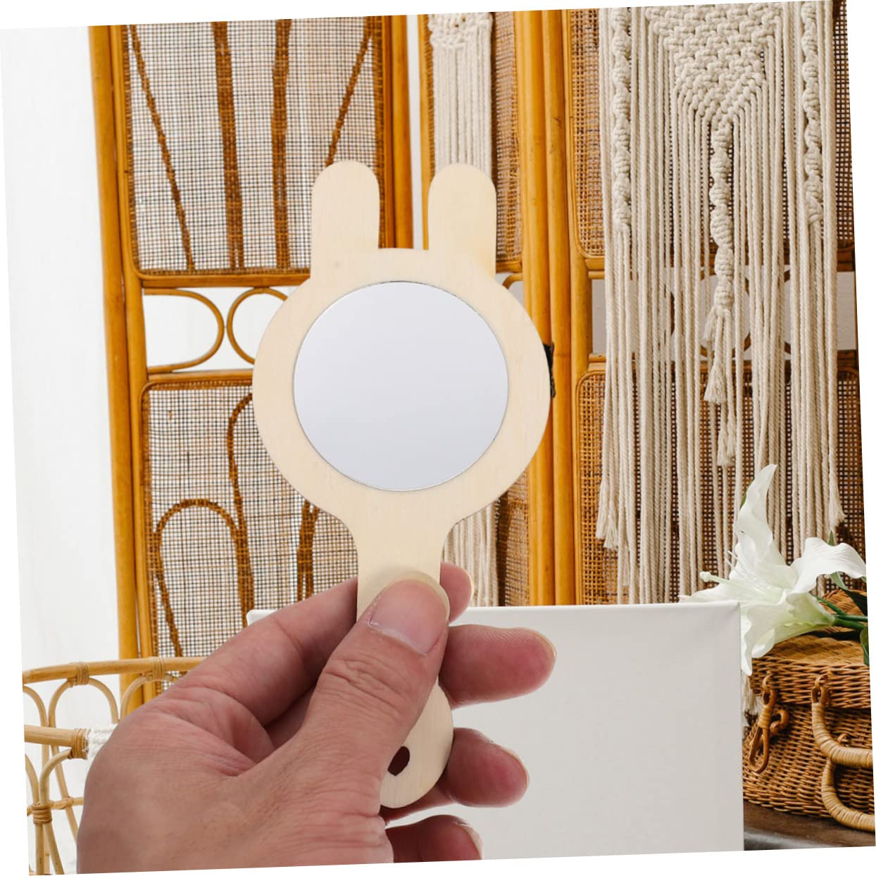 Lot De 6 Mini Miroirs à Décorer - DIY Pour Enfants, Loisir Créatif Avec Perles Et Argile