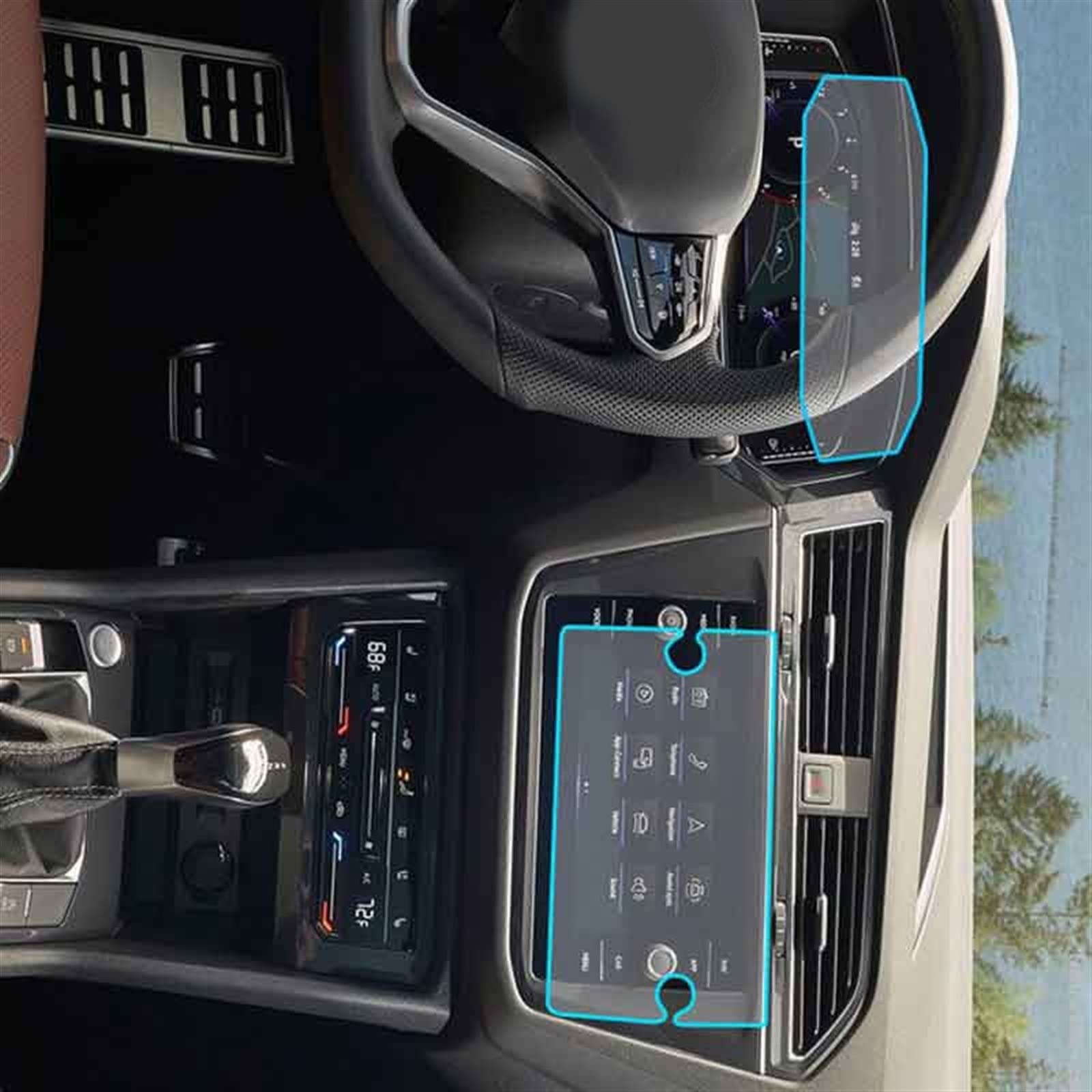 Film protection Tiguan écran verre trempé GPS accessoires 2021 2022