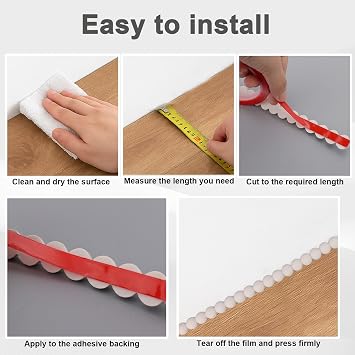 Flexible Molding Trim, 9.7ft Peel and Stick Wall Trim Self-Adhesive White Caulk Strip for Mirror Frame Backsplash Tile Edge Ceiling Cabinet TV Wall DIY Home Decor & Protection