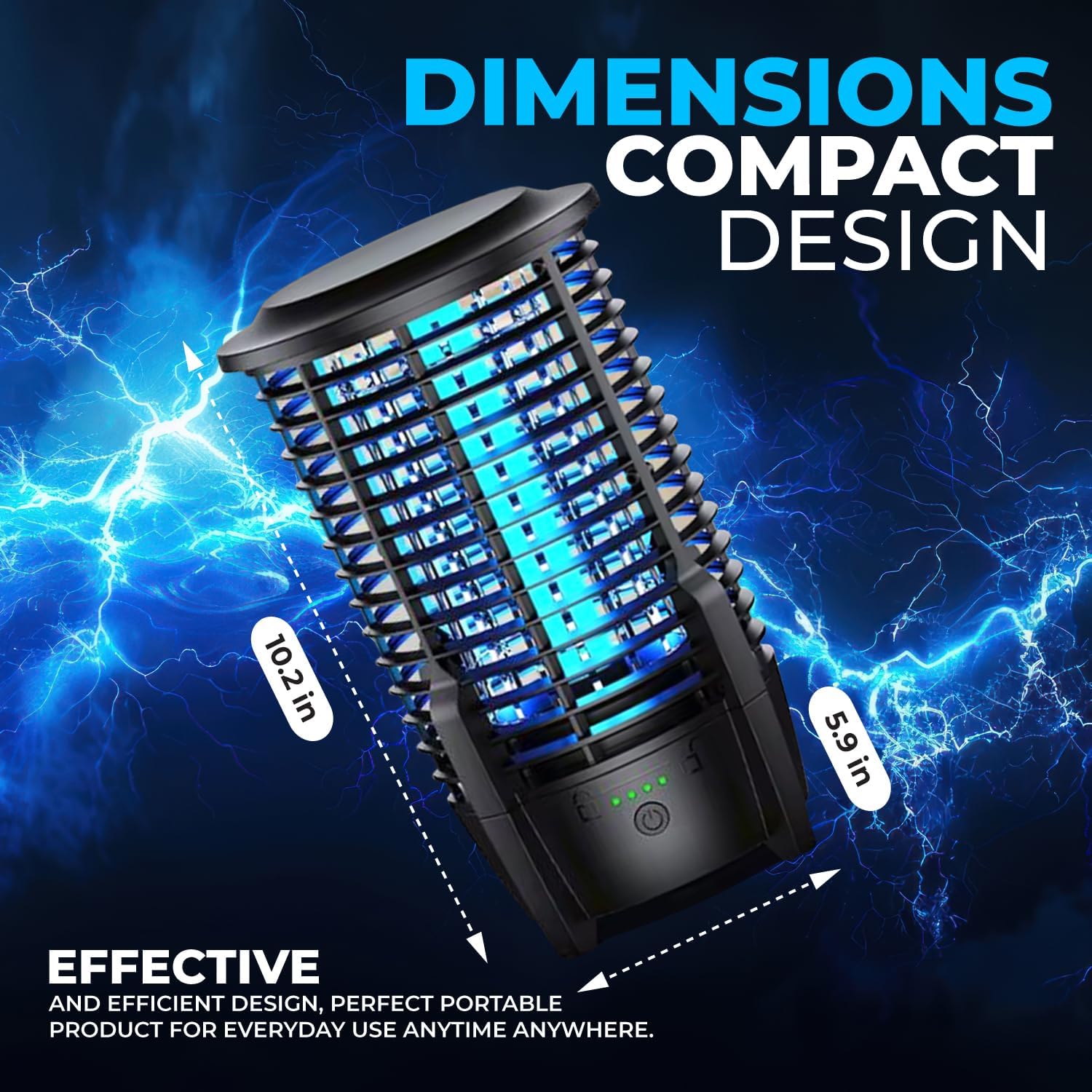 Outdoor Mosquito Zapper, Bug Zapper with LED Light, Bug Killer, Electric Mosquito Swatter, Bug Zapper Outdoor,Electric Fly Swatter, Fly Zapper for Outside,Patio,Backyard,Garden