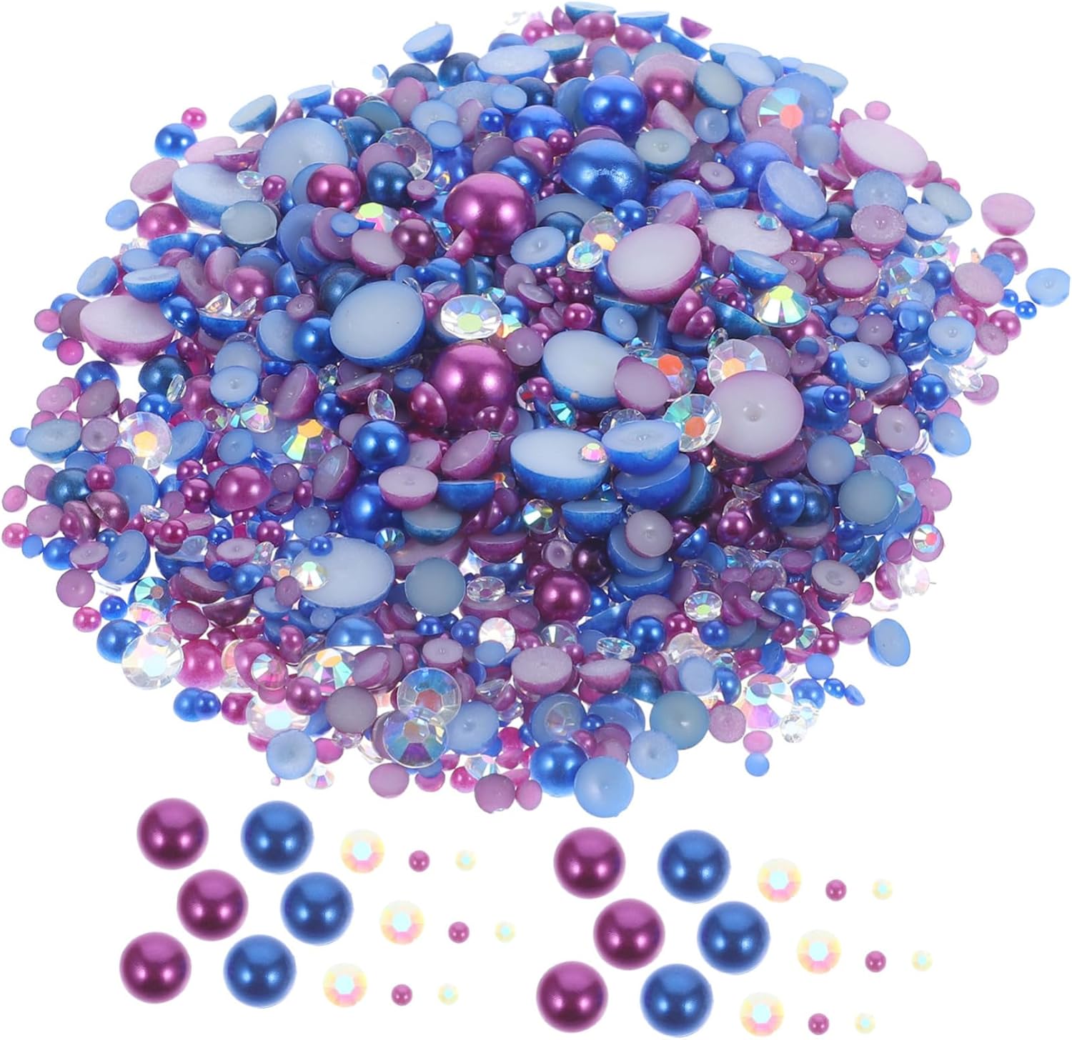 DOITOOL 3pcs Multi-Function Nail Charms of Wear-Resistant Nail Decor Delicate Rhinestones Beads for Manicure for Home and Salon Use