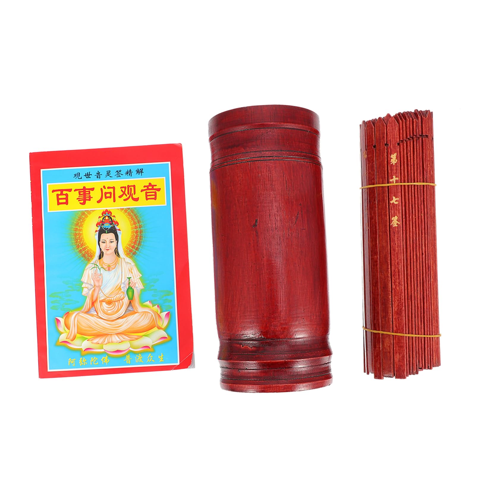 BCOATH Sign Divination Stick Set Chinese Style Fortune Stick Bucket Buddhist Divination Game Props