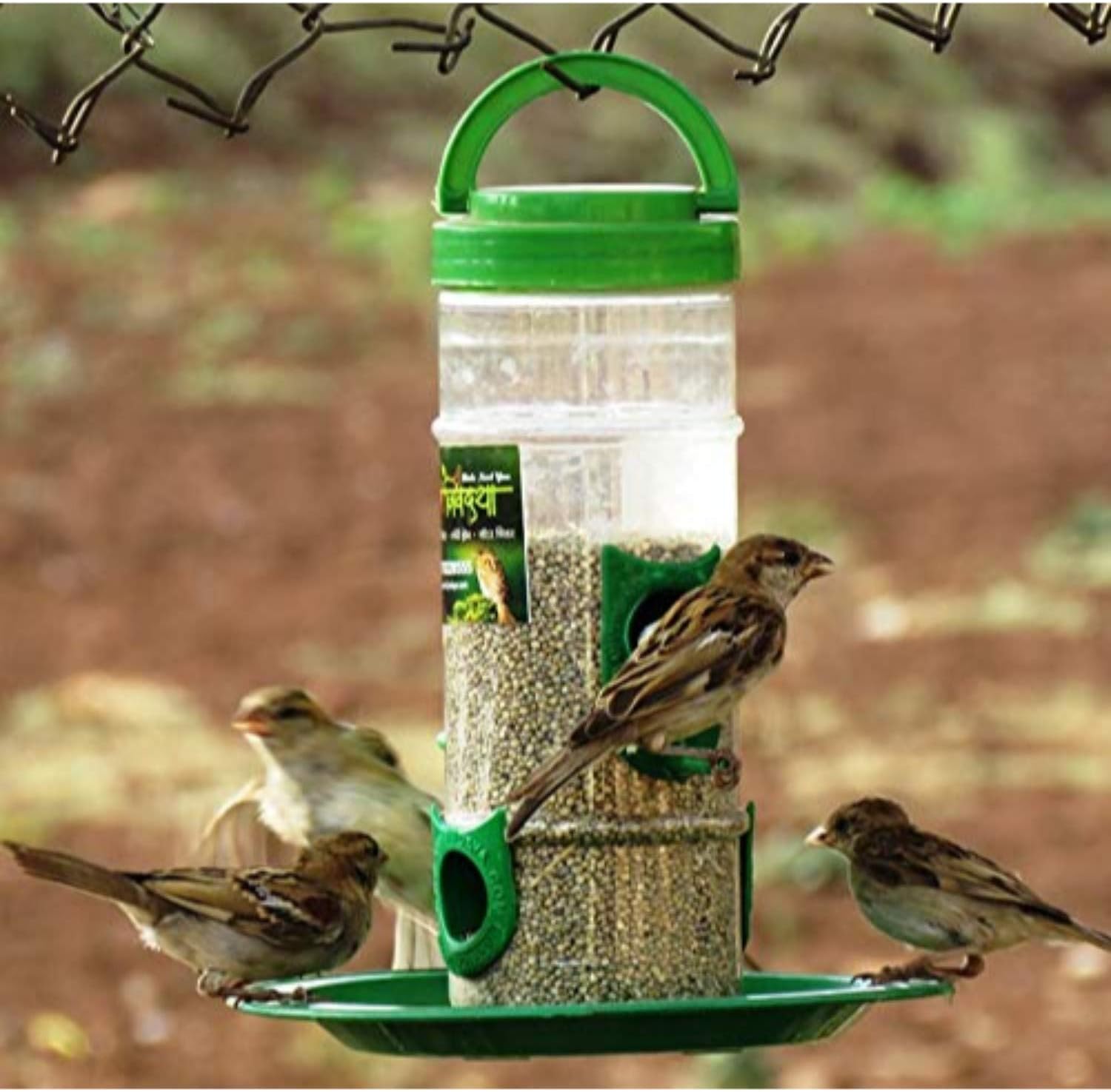 Bird Feeder for Bird Food Large 2 Piece_Green