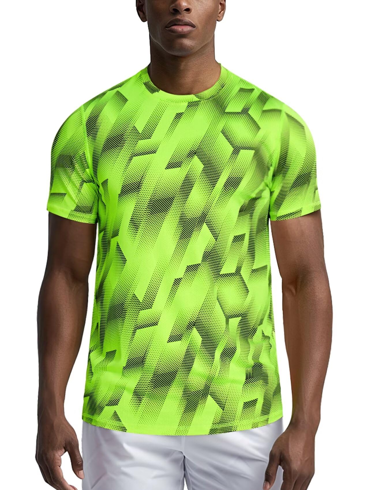 ZengjoWorkout Shirts for Men Quick Dry-Moisture Wicking Gym Running Athletic T-Shirts Short Sleeve Fitted Tee