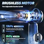 SakerPlus Car Vacuum Cleaner- 3 in 1 Cordless Handheld Vacuum Cleaner, 13000Pa High Power Car Vaccum Cleaner with Brushless Motor,Adjustable Car Vaccum Portable Cordless for Cars,Desktop