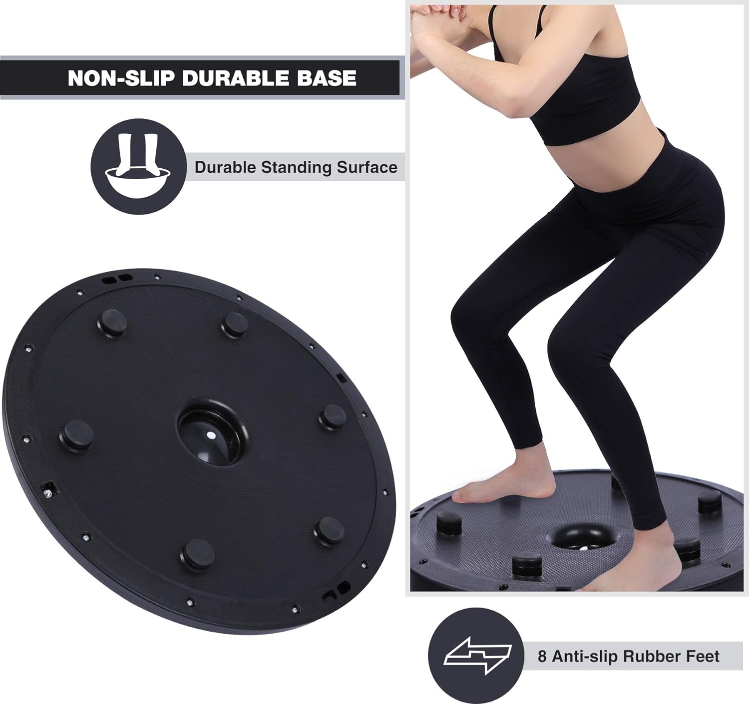 Bіg Sаlе Domaker Balance Ball,Half Ball Balance Trainer with Resistance Bands,Yoga Balance Ball with Pump for Home Fitness,Strength Exercise,Workout Gym,Grey/Black Suреr Chеар 🛒 Domaker Balance Ball,Half Ball Balance Trainer with Resistance Bands,Yoga Balance Ball with Pump for Home Fitness,Strength Exercise,Workout Gym,Grey/Black