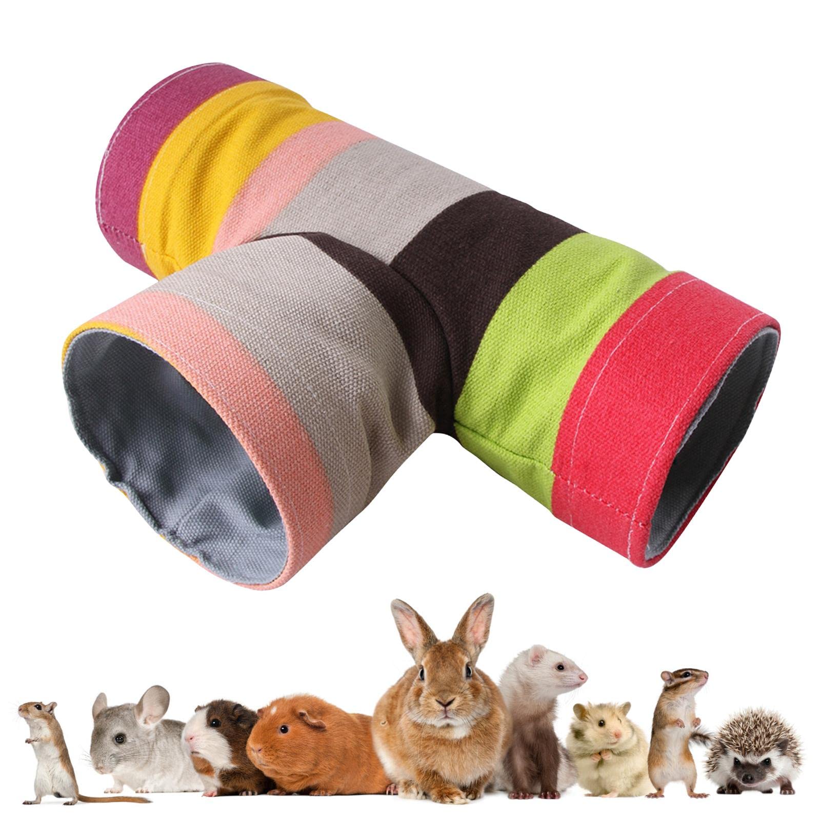 Renywosi túnel colorido para animales pequeños, tubo y túnel para mascotas pequeñas como hámsters, ardillas y conejos ena , juguetes interesantes para pequeños pequeños