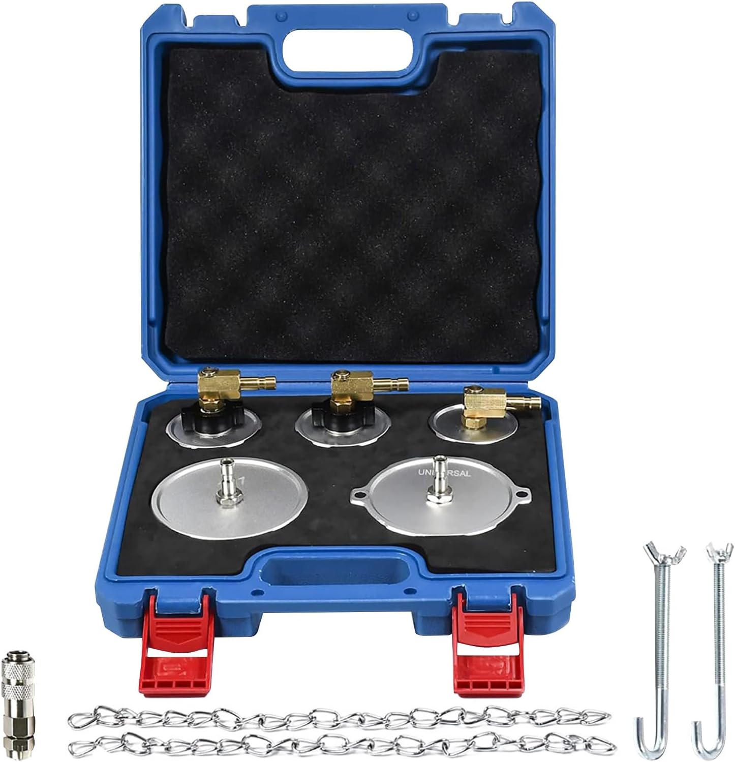 2. Aluminum Brake Bleeder Set with Closed Link & Storage Box for EU Autos Brake Fluid Bleeding Tool with Storage Case