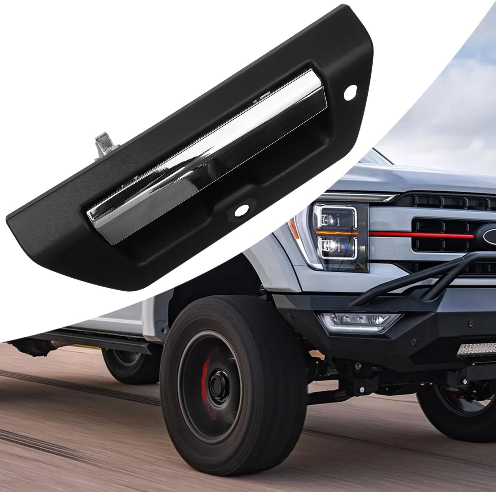 Rear Tailgate Boot Lid Handle With Integrated Camera Hole And LED Lamp Hole For Ford For F150 2015-2017, Replacement Part FL3Z9943400AA