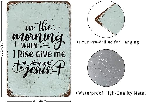 Miniatura 4 de Letreros de metal de aluminio con texto en inglés "Give Me Jesus" (texto en inglés "Give Me Jesus") con texto en inglés "Christian Saying in the