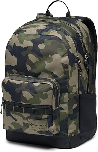 Columbia Mochila unisex en zigzag 30L, camuflaje verde piedra, talla única