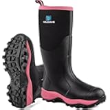 Trudave Rubber Boots for Women with Steel Shank, Waterproof Insulated Mud Rain Boots, 6mm Neoprene Anti-slip Outdoor Work Boots, Size 6-11