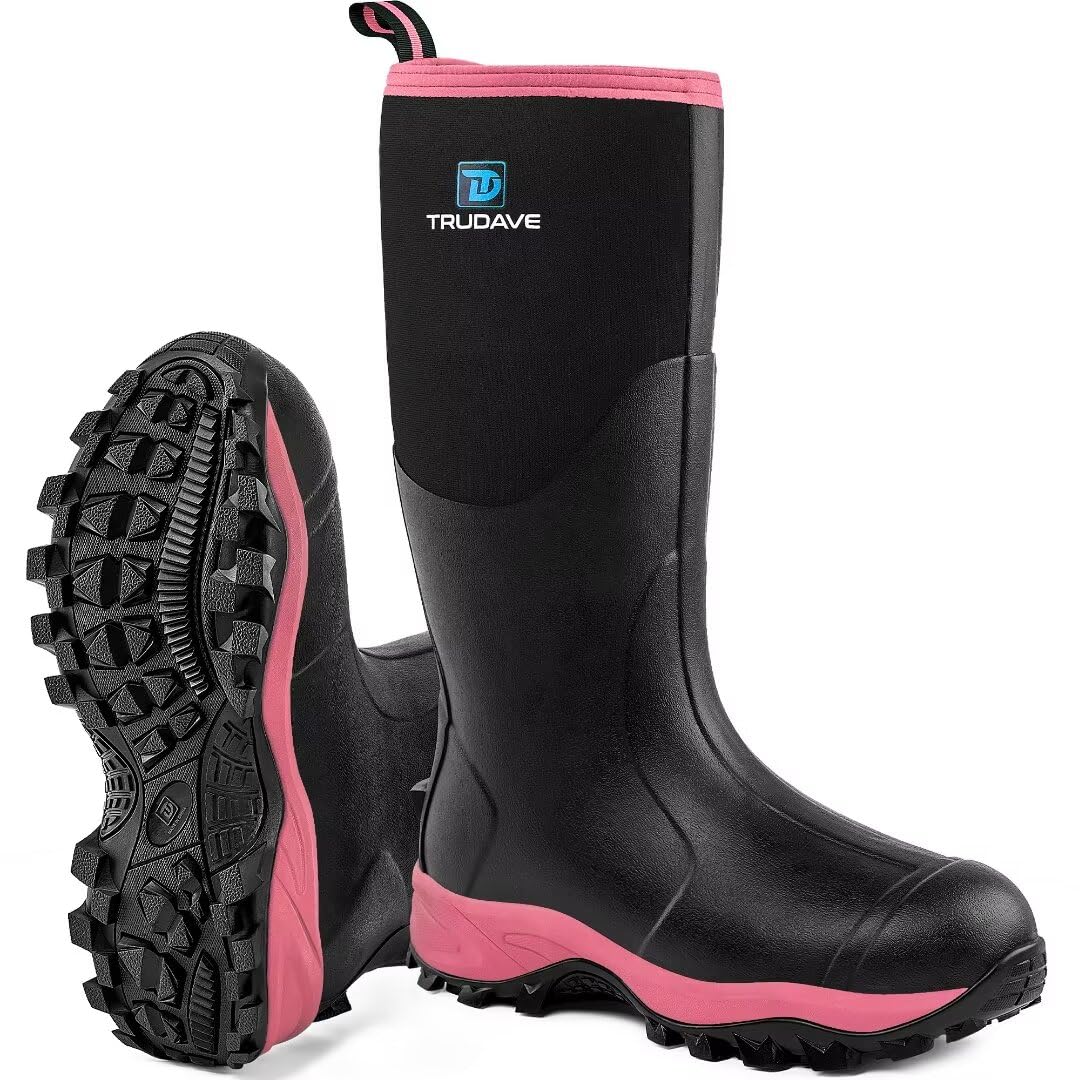 Rubber Boots For Women With Steel Shank Waterproof Insulated Mud
