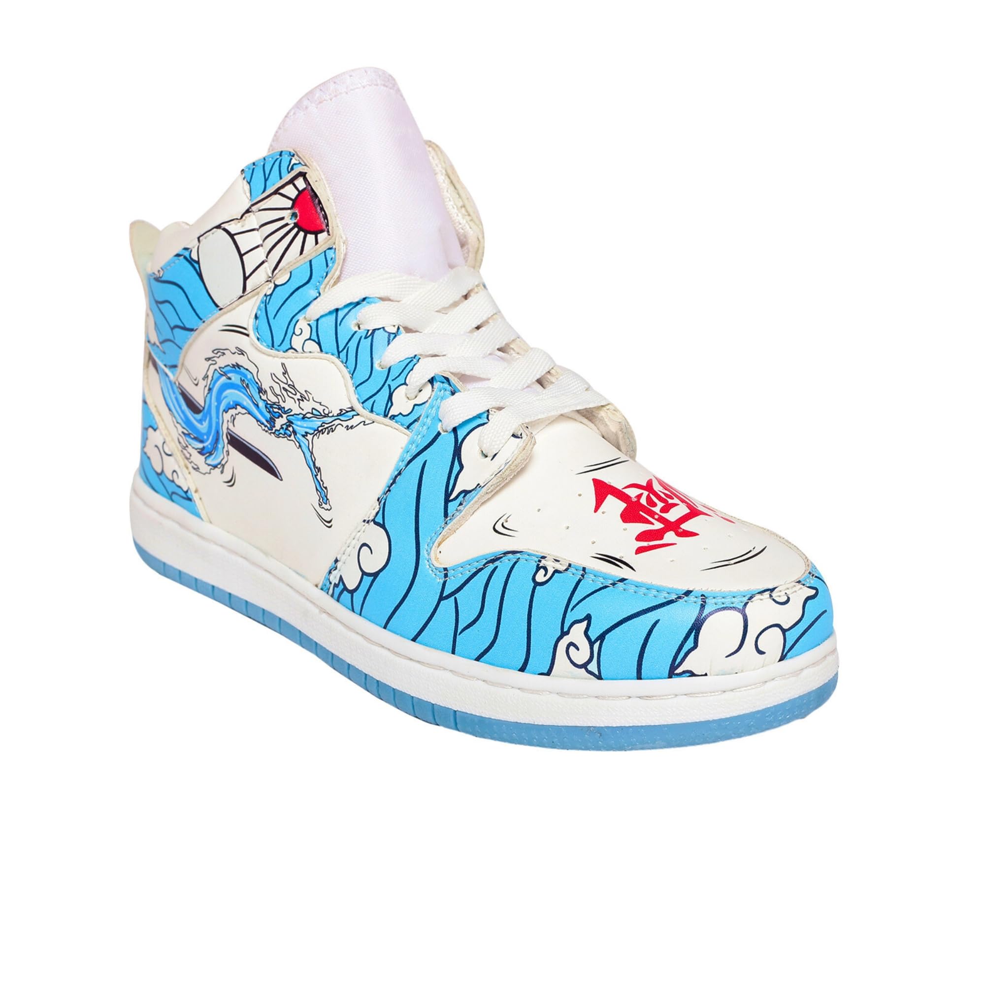 Fans Army Demon Slayer Tanjiro Water Dragon Anime Lace-Up Sneakers For Men Blue, 8 UK (B0CP93P732) Amazon Price History, Amazon Price Tracker