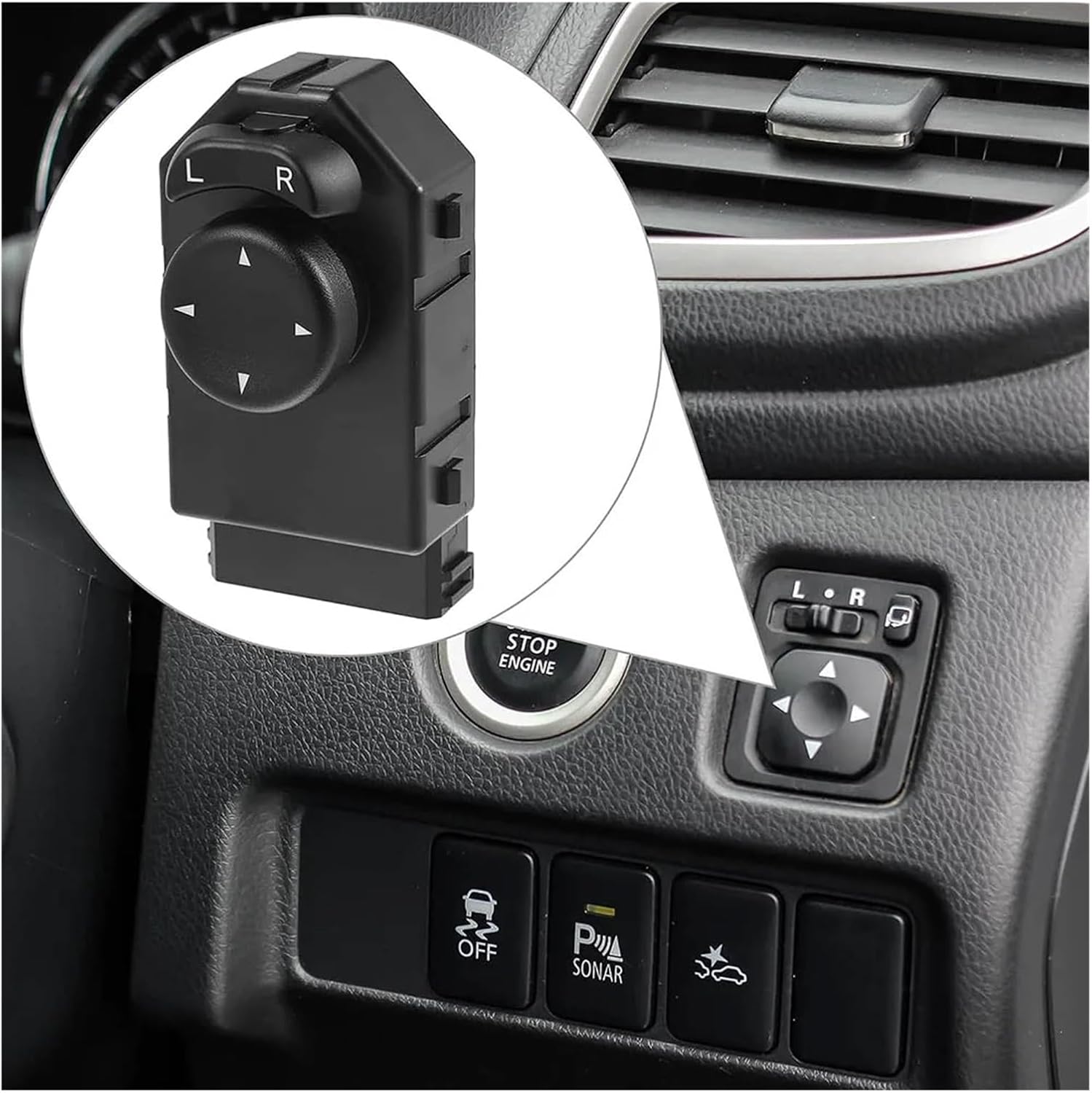 Car Mirror Switch Fit for Jeep Liberty 2004 2005 2006 2007 Power Rear View Mirror Switch Control Button 56010696AA Car Accessories