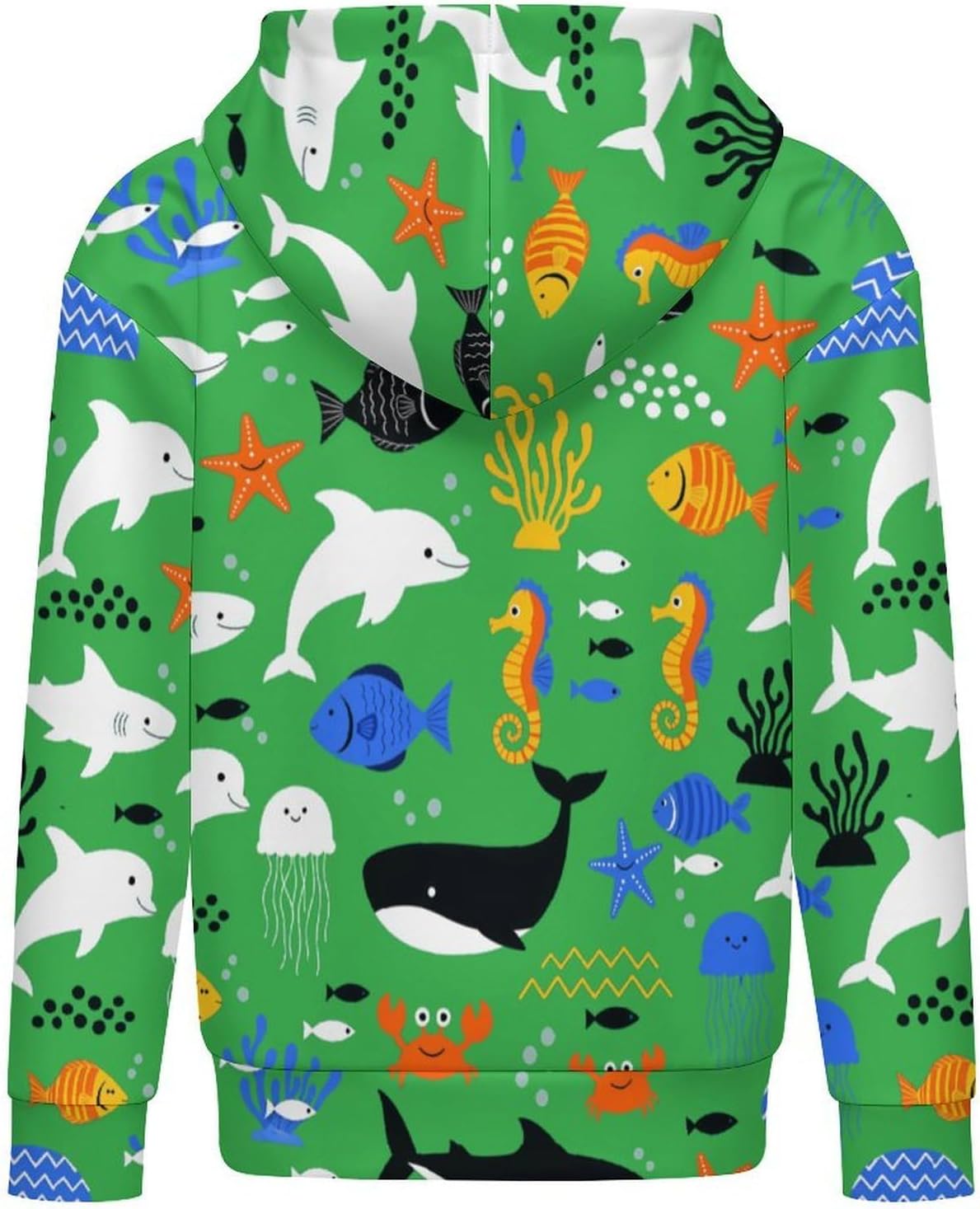 Boys Hoodies Kids Colorful Parrot Long Sleeve Hooded Sweatshirts