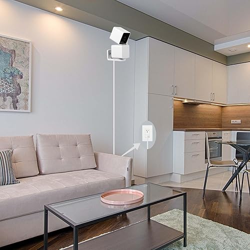 Miniatura 7 de DIANMU Cable de alimentación plano de 26 pies para cámara Wyze Cam Pan V3 para interiores y exteriores, Blink Outdoor (3 generación), extensión de