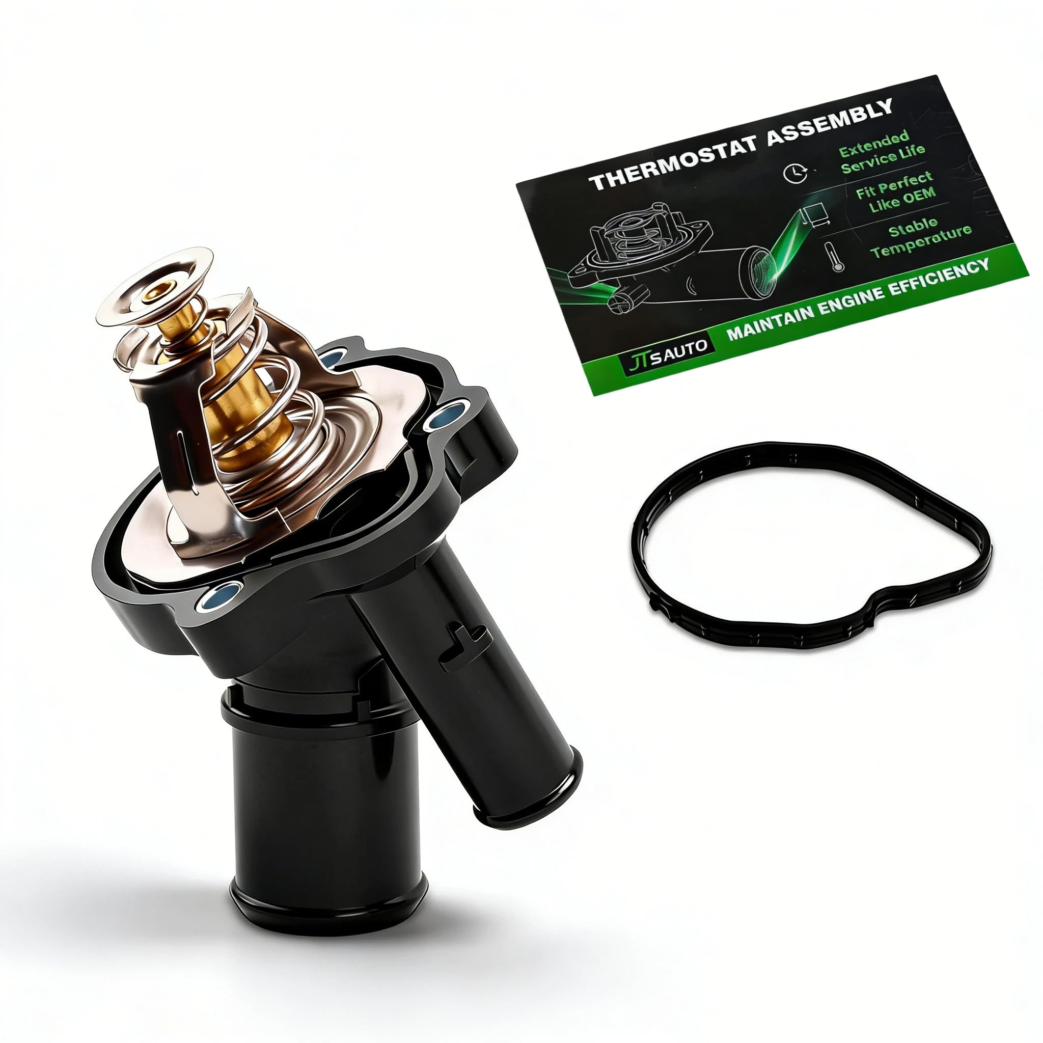 Upgraded Escape/Fusion/Focus Engine Coolant Thermostat Housing Assembly Compatible with 2005-2019 Escape | 2007-2013 3 | 2006-2020 Fusion | 2003-2011