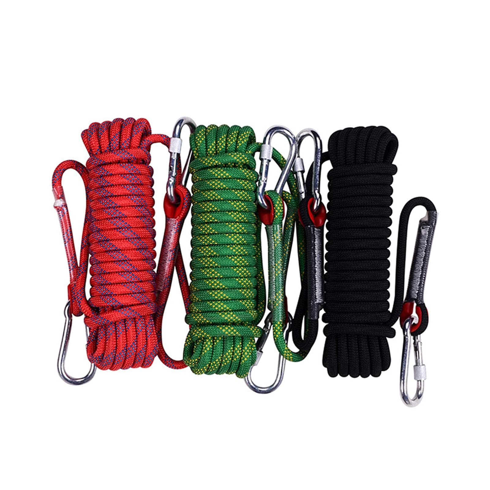 Paracord,Kletterseil,Climbing Rope 10mm x 10m 20m 30m 50m Rock Klettern Seil Outdoor Camping Ausrüstung Gear Wall Hill Survival Feuer Flucht Sicherheit Gestreifte Schnalle Seil