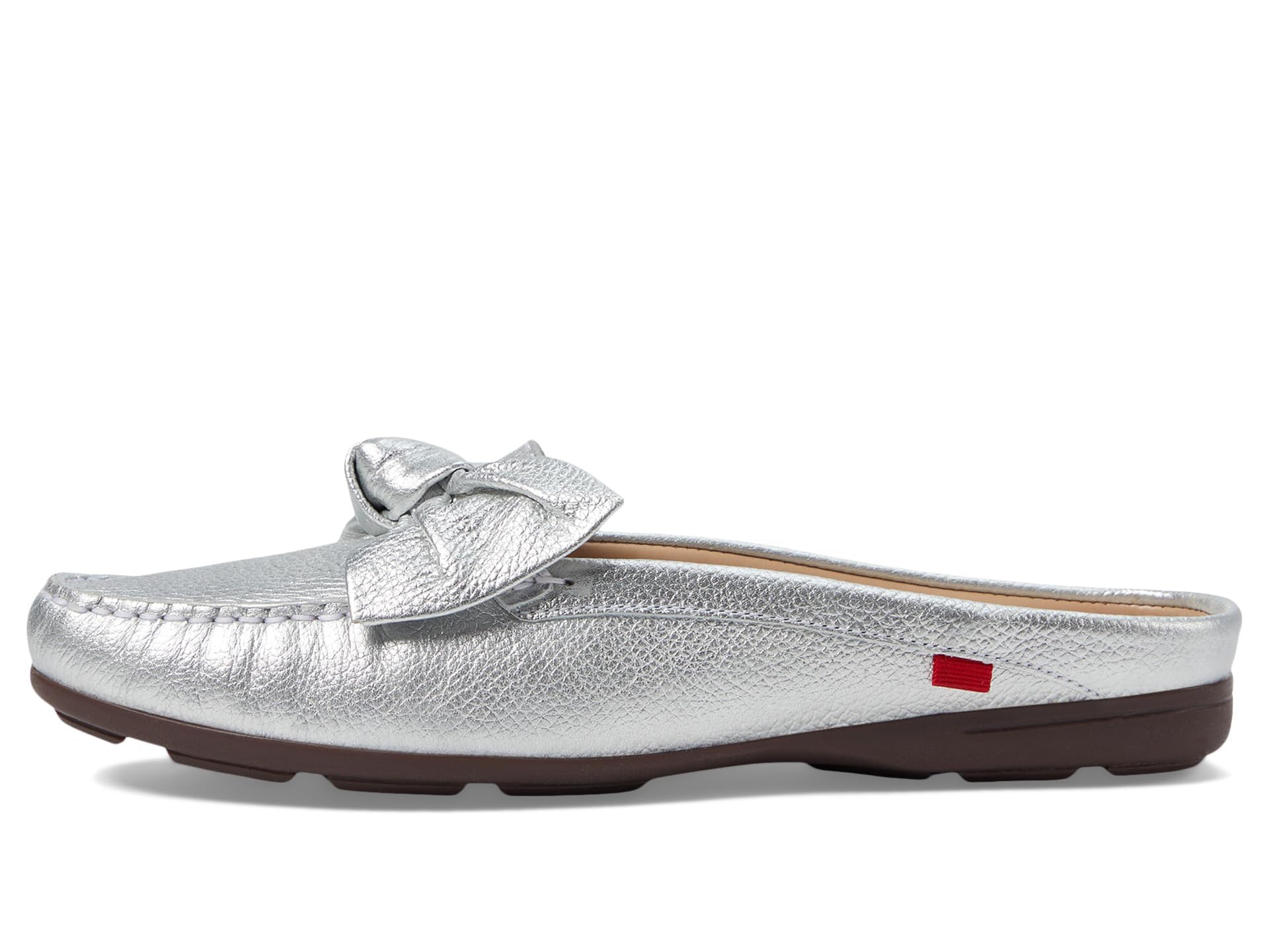 Marc Joseph New YorkWomen's Diane Street Loafer, Silver Grainy, 8.5