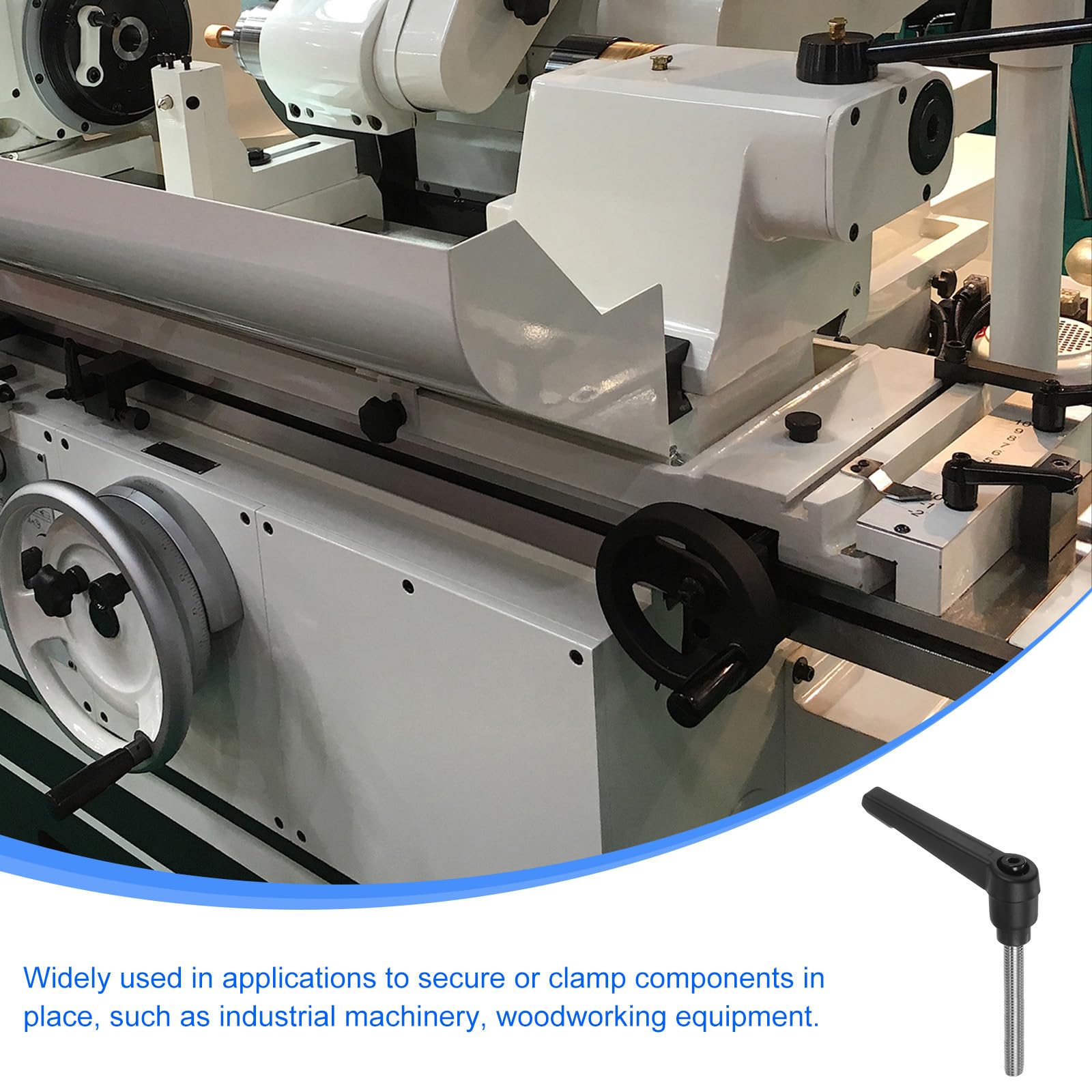 Maniglie A Leva Di Serraggio Regolabili - Set 2 Pezzi M16x32mm, Nere - Foto 12