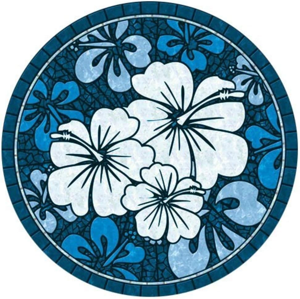 Drop-in Hibiscus Vinyl Swimming Pool Mat (59" x 59")