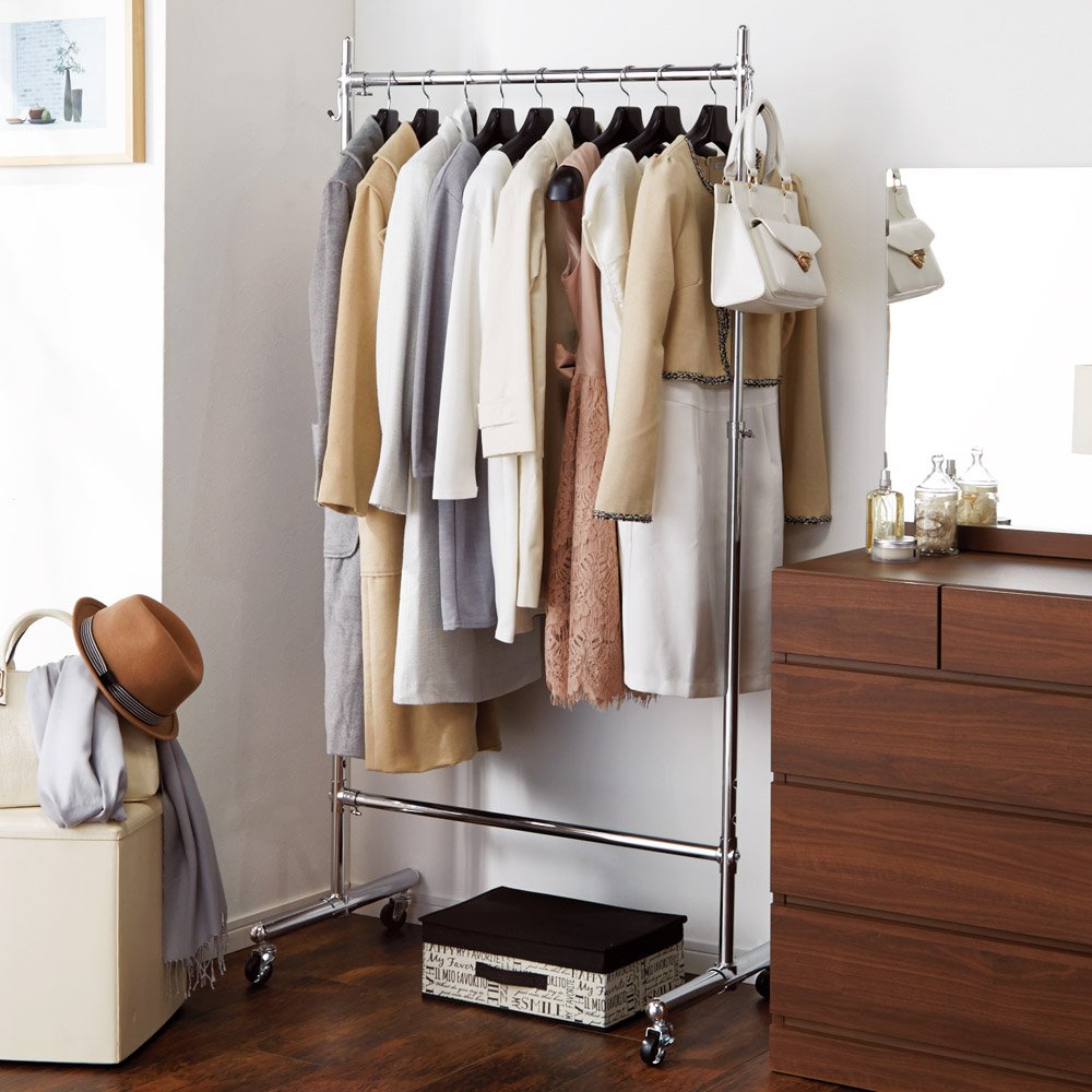 dinos ハンガーラック パイプハンガー 衣装 ラック ポールハンガー Amazon｜ディノス 衣類収納 ハンガーラック パイプハンガー 幅と高さが