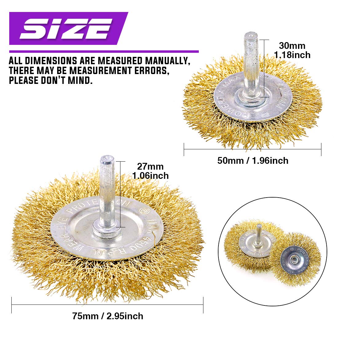 Lot De 9 Brosses Métalliques Rotatives Pour Perceuse Avec