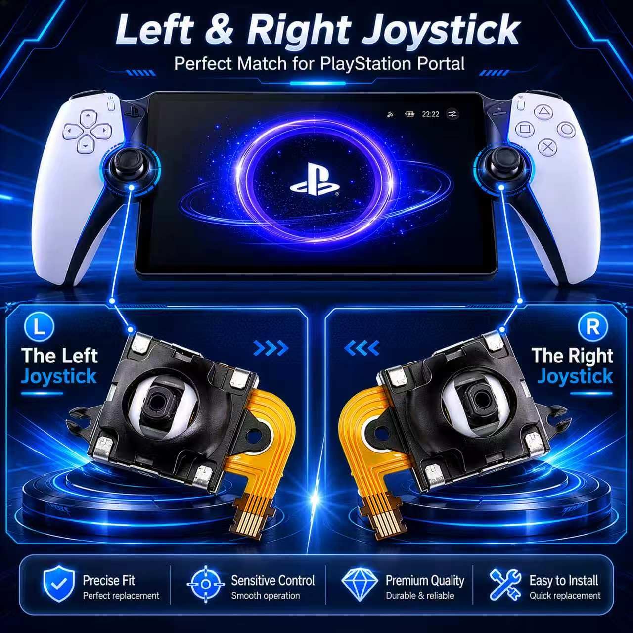 Amazon.com: 2-Pack Joystick Replacement Kit for PlayStation Portal