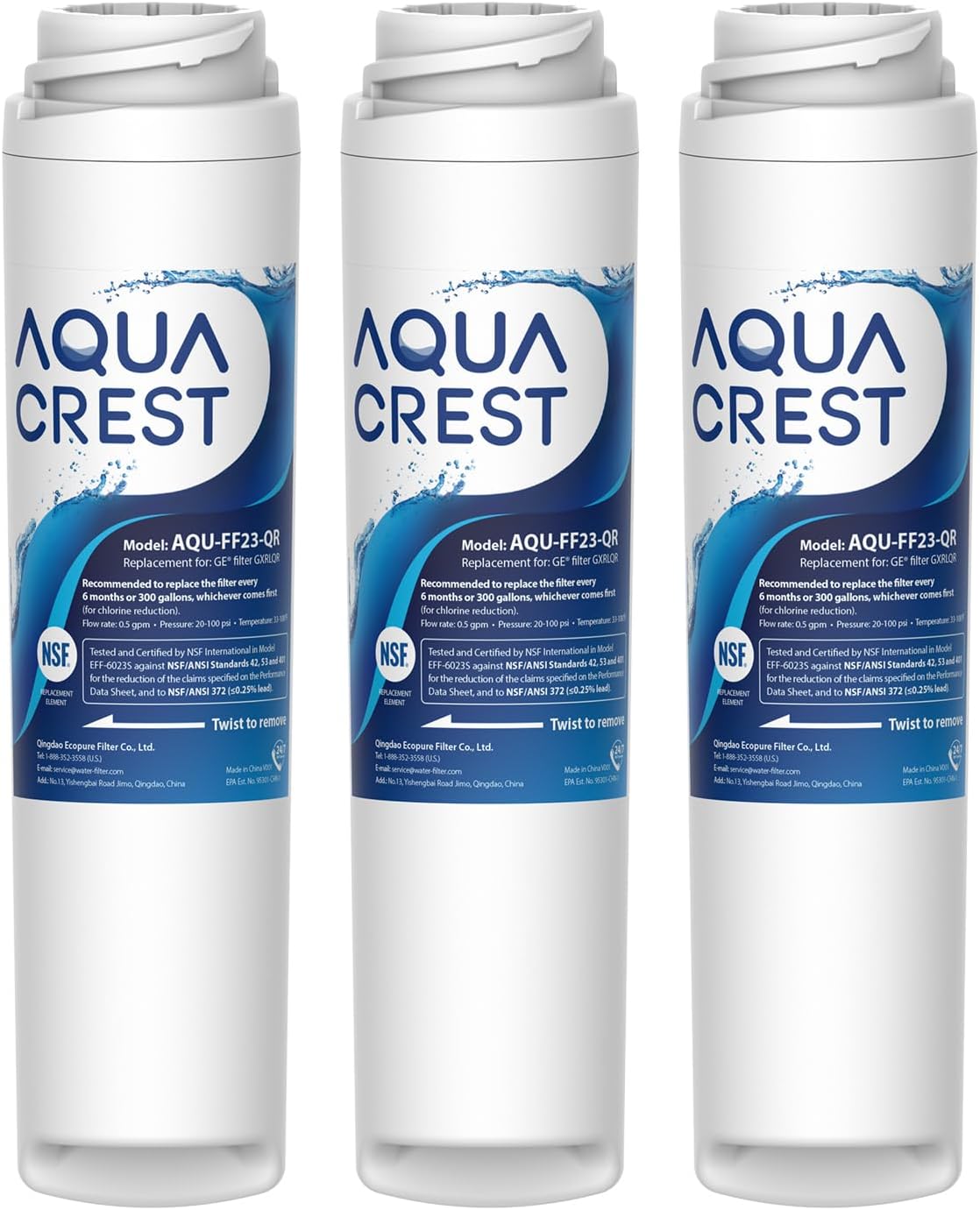 AQUACREST GXRLQR 𝐍𝐒𝐅/𝐀𝐍𝐒𝐈 𝟒𝟎𝟏 𝐂𝐞𝐫𝐭𝐢𝐟𝐢𝐞𝐝, 𝐑𝐞𝐝𝐮𝐜𝐞𝐬 𝐏𝐅𝐀𝐒, 𝐏𝐅𝐎𝐀