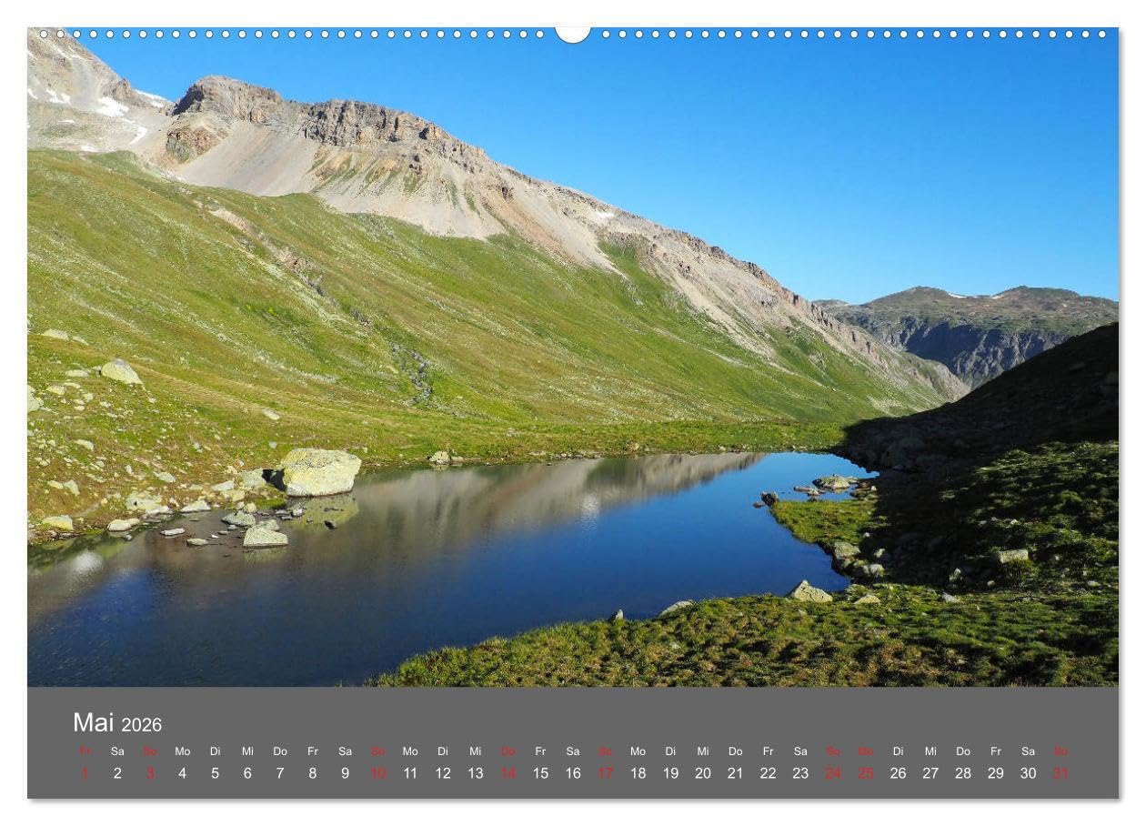 Bergseen der Alpen (Wandkalender 2026 DIN A2 quer), CALVENDO Monatskalender (CALVENDO Natur)
