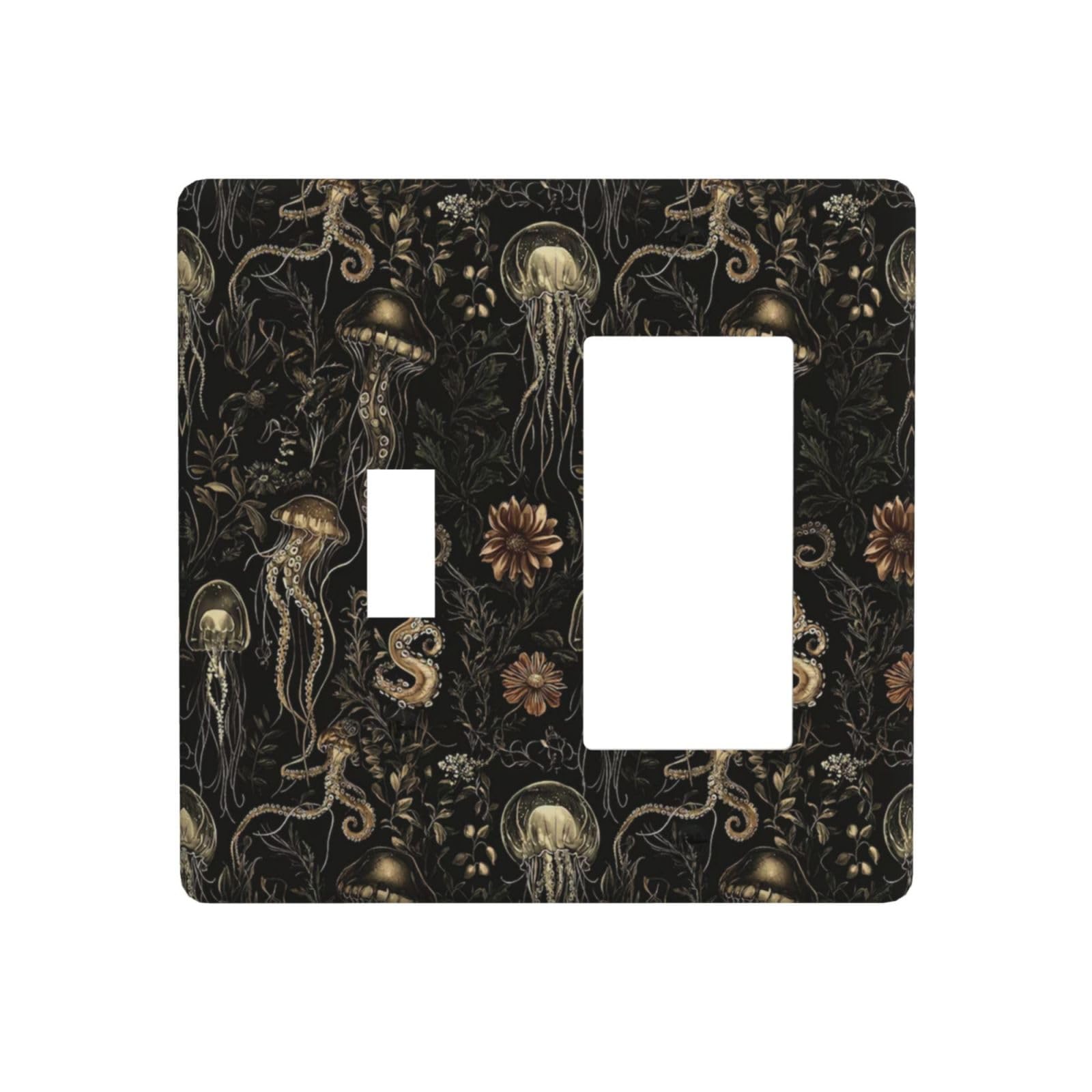 Vintage Floral Outlet Covers - White & Gold -23 Vintage Floral Outlet Covers - White & Gold -23