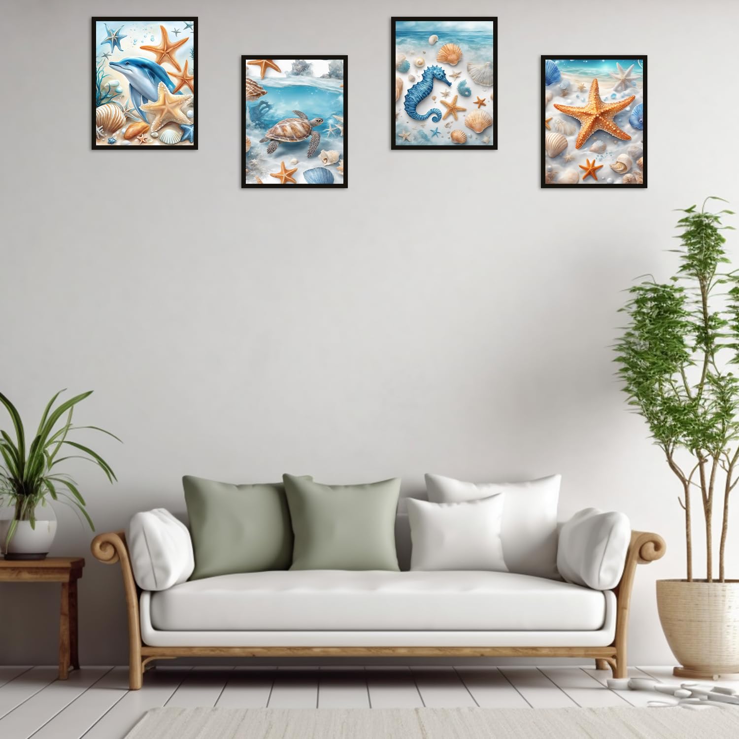 Amazon.com: Nilem Design Ocean Animal Seahorse Sea Turtle Starfish