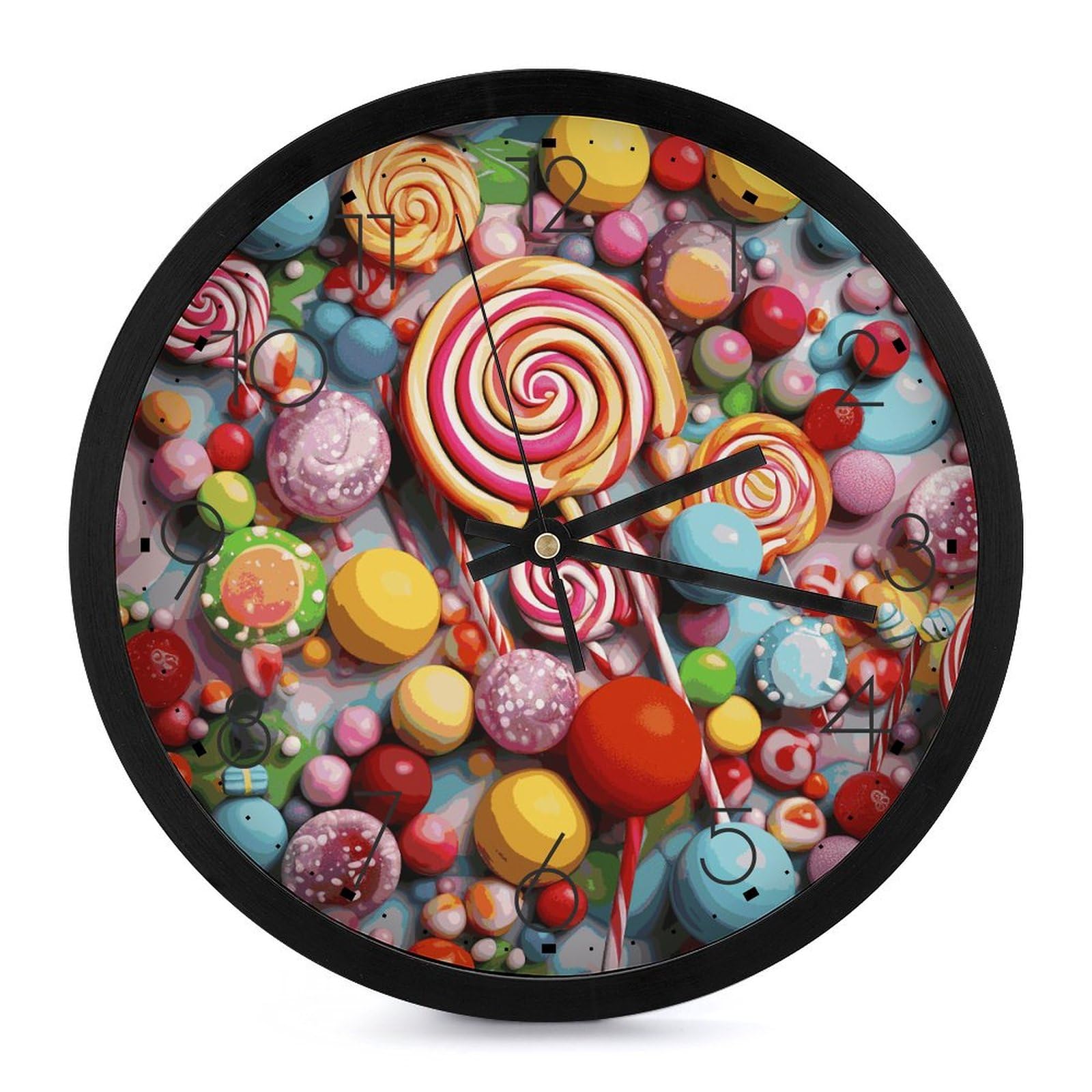 Horloge murale personnalisée classique ronde 25,4 cm au design épuré