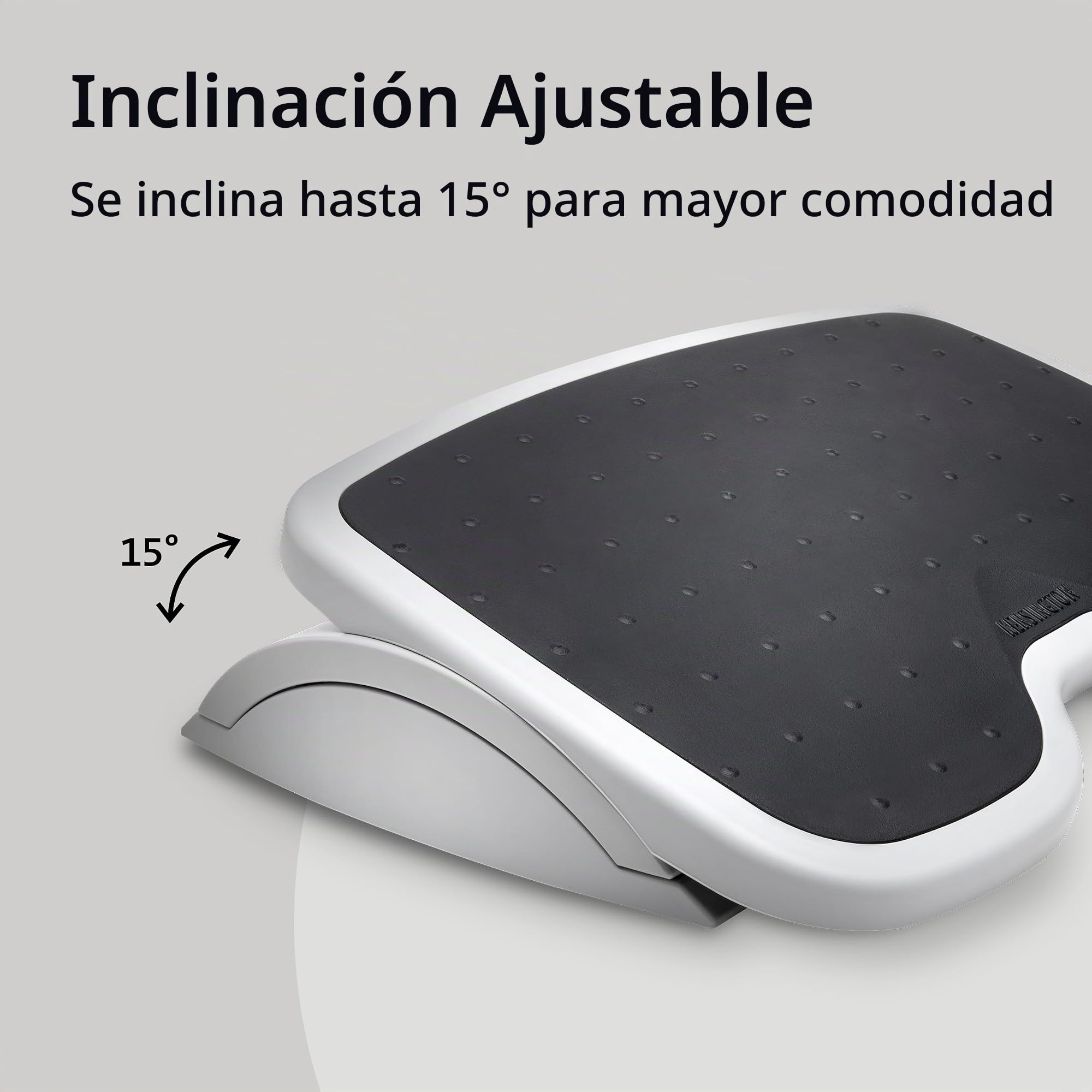 Kensington 56145 - Reposapiés SoleMate para Debajo del Escritorio, Ergonómico Ajustable, Reposapiés con 6 Niveles de Inclinación para Oficina y Hogar, Gris/Negro