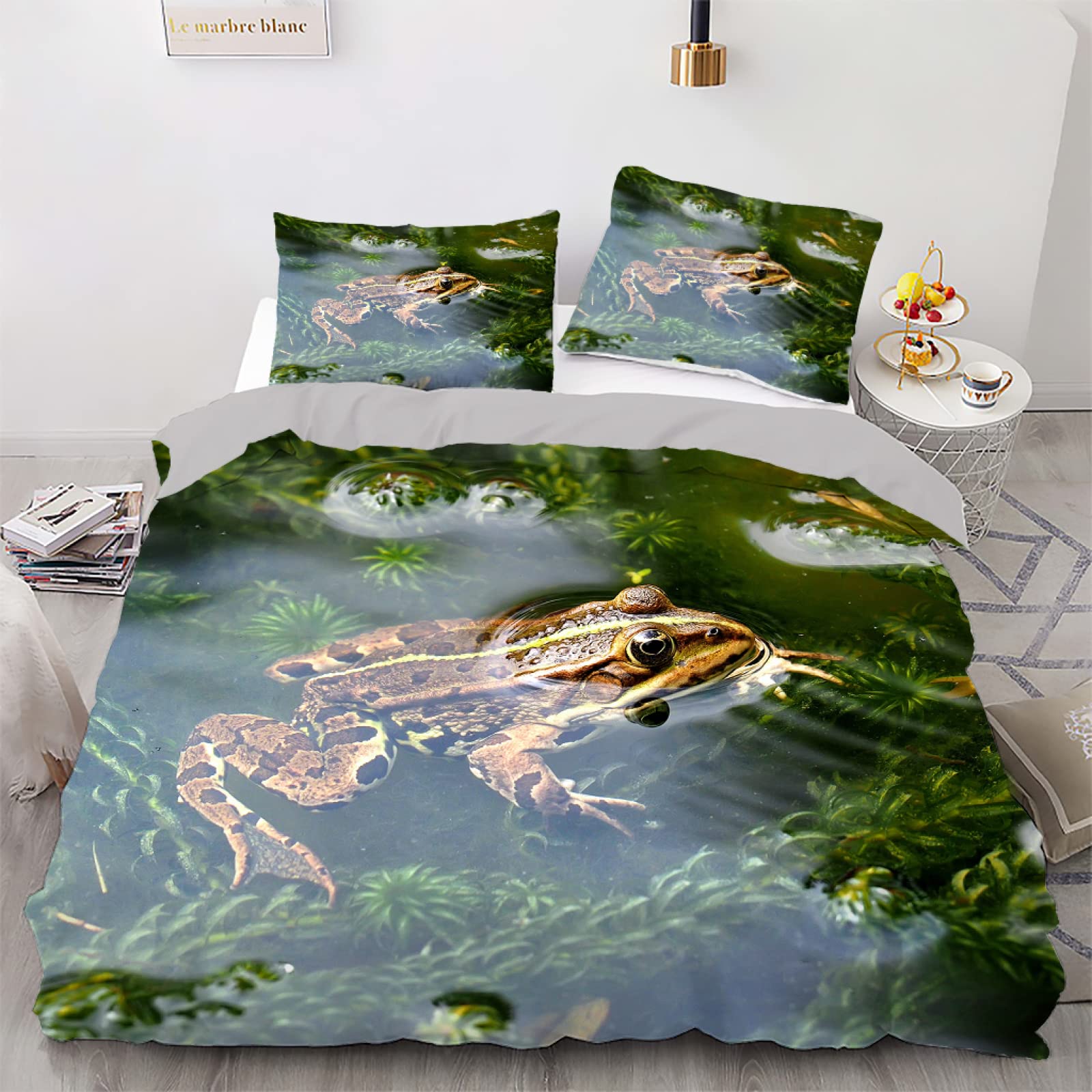 Parure housse de couette 140x200 microfibre 110g/㎡ avec fermeture éclair pratique
