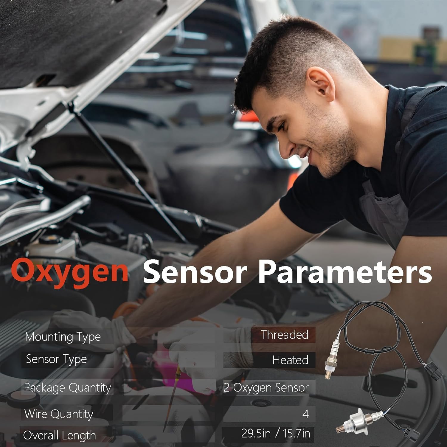 Air Fuel Ratio O2 Oxygen Sensor 234-9124 234-4350 for Honda for Civic L4 1.8L 2007 2008 2009 2010 2011 Upstream & Downstream