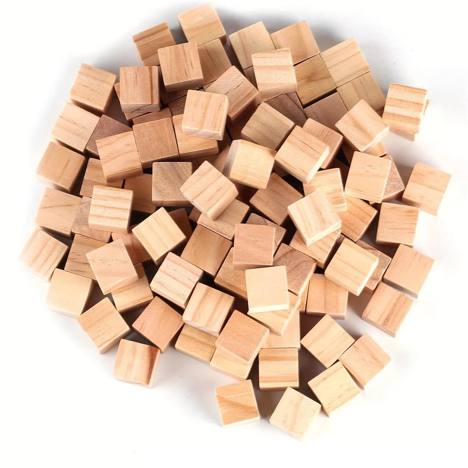 zyrqon 300Pcs Professional Art Painting Supplies, Wooden Blank Cubes, Suitable for DIY Craft Number Painting Decoration