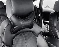 Vista 7 de DS. DISTINCTIVE STYLE Almohada De Cuello De Coche 2 Piezas De Cuero De La PU Almohada De Viaje Para El Reposo De La Cabeza Soporte Del Cuello Para