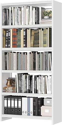 Miniatura 9 de Estantería de Libros, Librero Resistente de 5 Niveles, Estantería Ajustable, Gran Capacidad por Estante, Libreros Modernos para Sala de Estar,