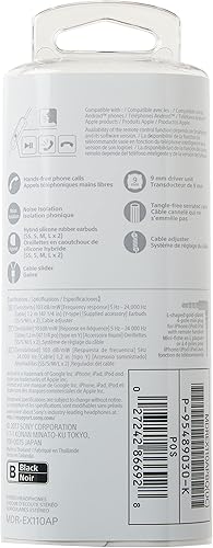 Miniatura 6 de Sony MDREX110AP Step-up serie EX audífonos de diadema con micrófono Negro