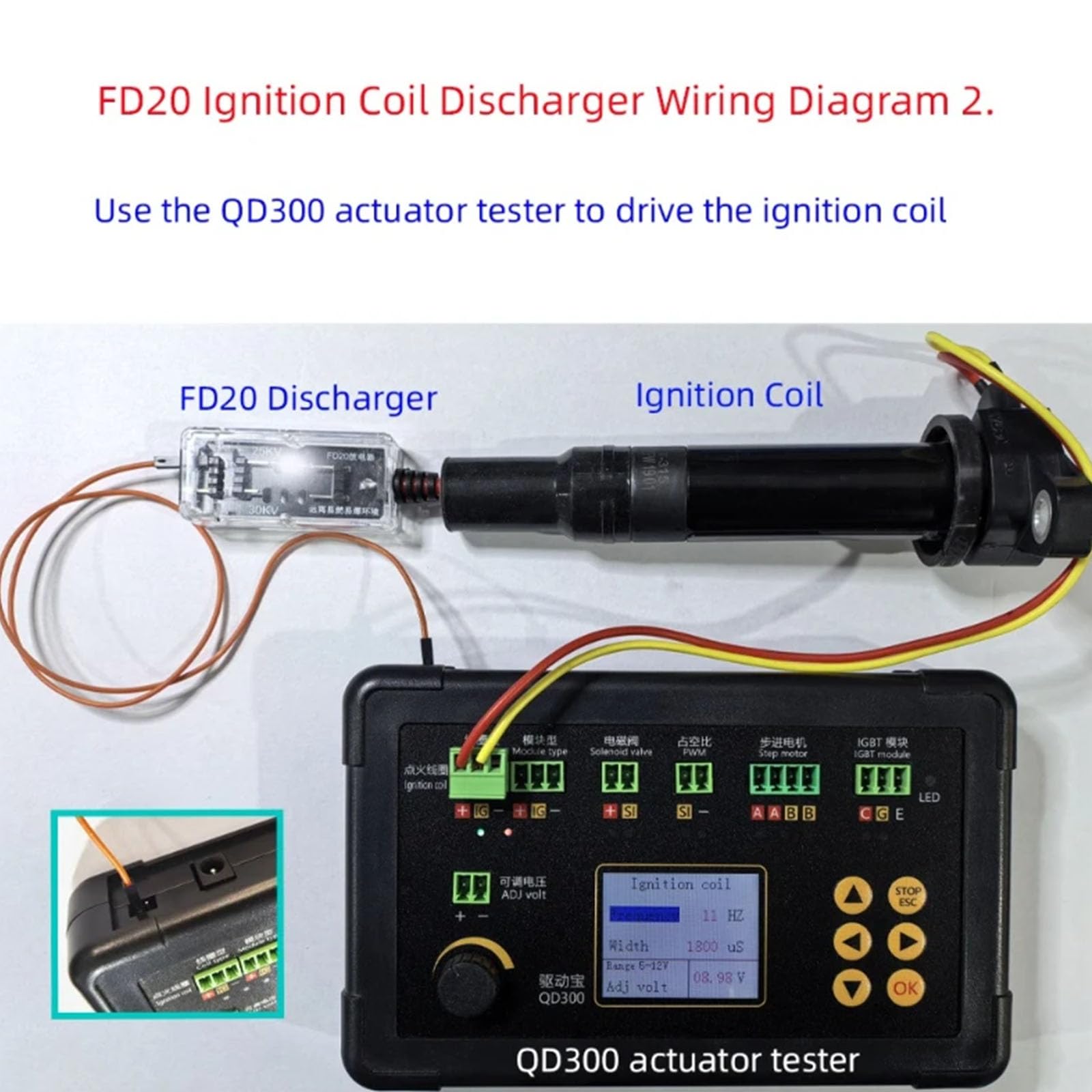 ordinarYone Equipo profesional de diagnóstico automotriz para pruebas de encendido rápido y sistemas de combustible en coches y motocicletas con real