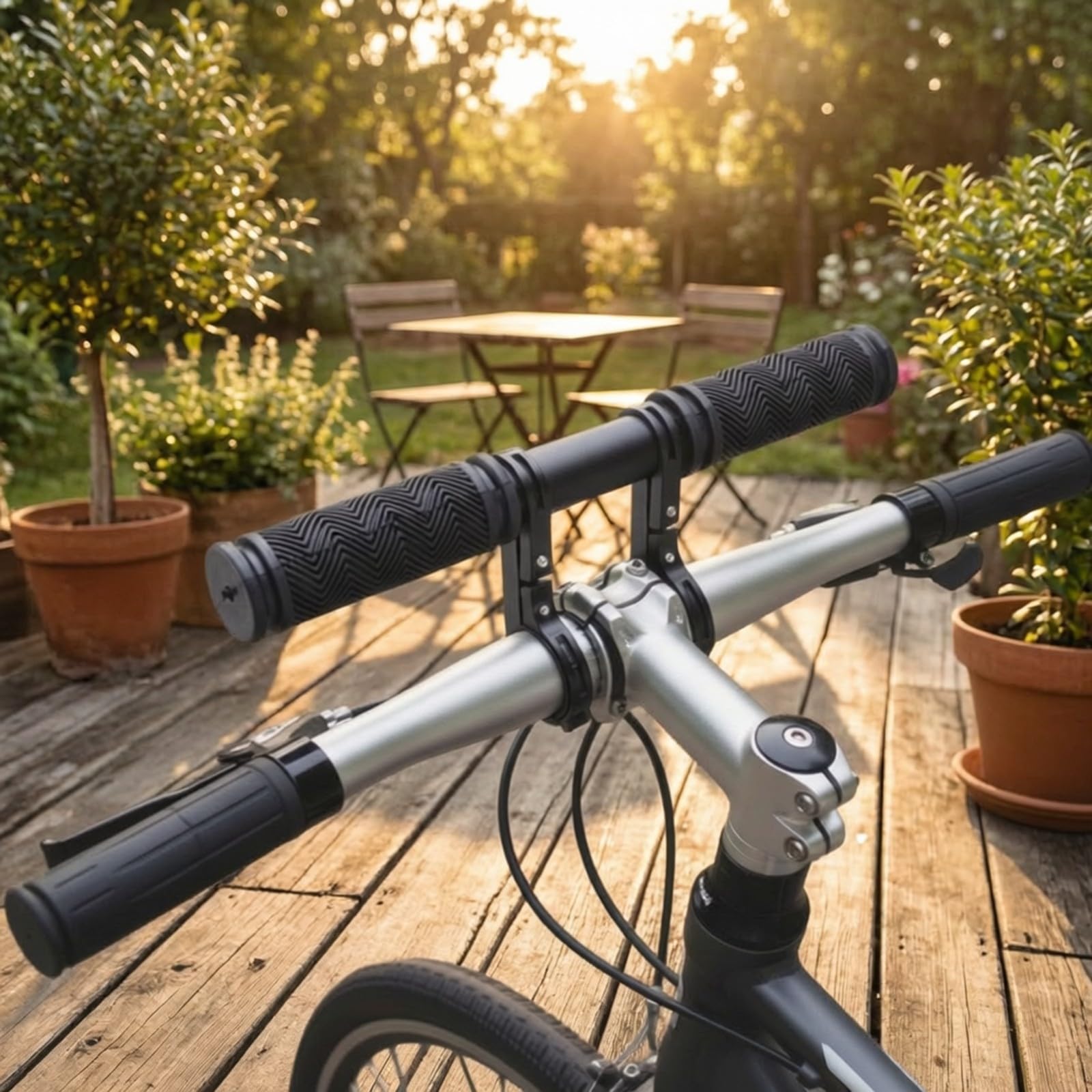 Impugnatura per Bicicletta con Morsetti | Design Compatto a Basso Profilo, Ergonomico, Manubrio per Bambini, Gite familiare, Genitori