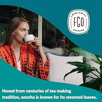 Amazon.com : FGO Organic Sencha Green Tea, 100 Count, Eco