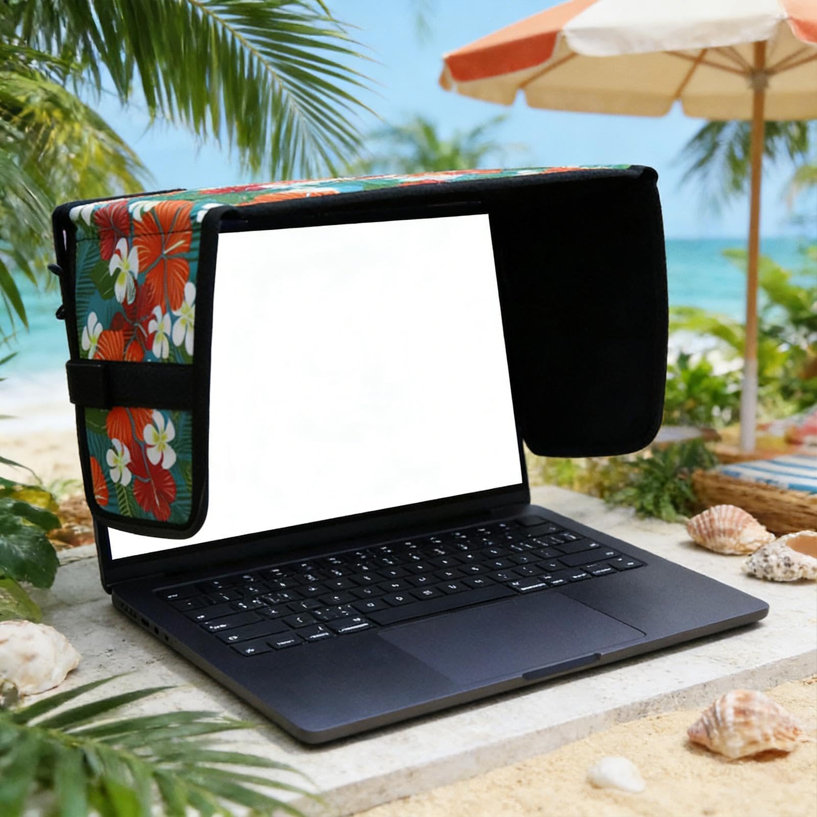 Pantalla antirreflejos para laptop, capucha portátil de protección solar para uso al aire libre, ideal para camping, viajes, hogar, estudiantes y profesionales, accesorio de trabajo resistente al