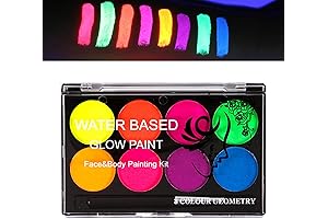 8 Colors Neon Face Paint, Glow in The Dark UV Blacklight Body Paint