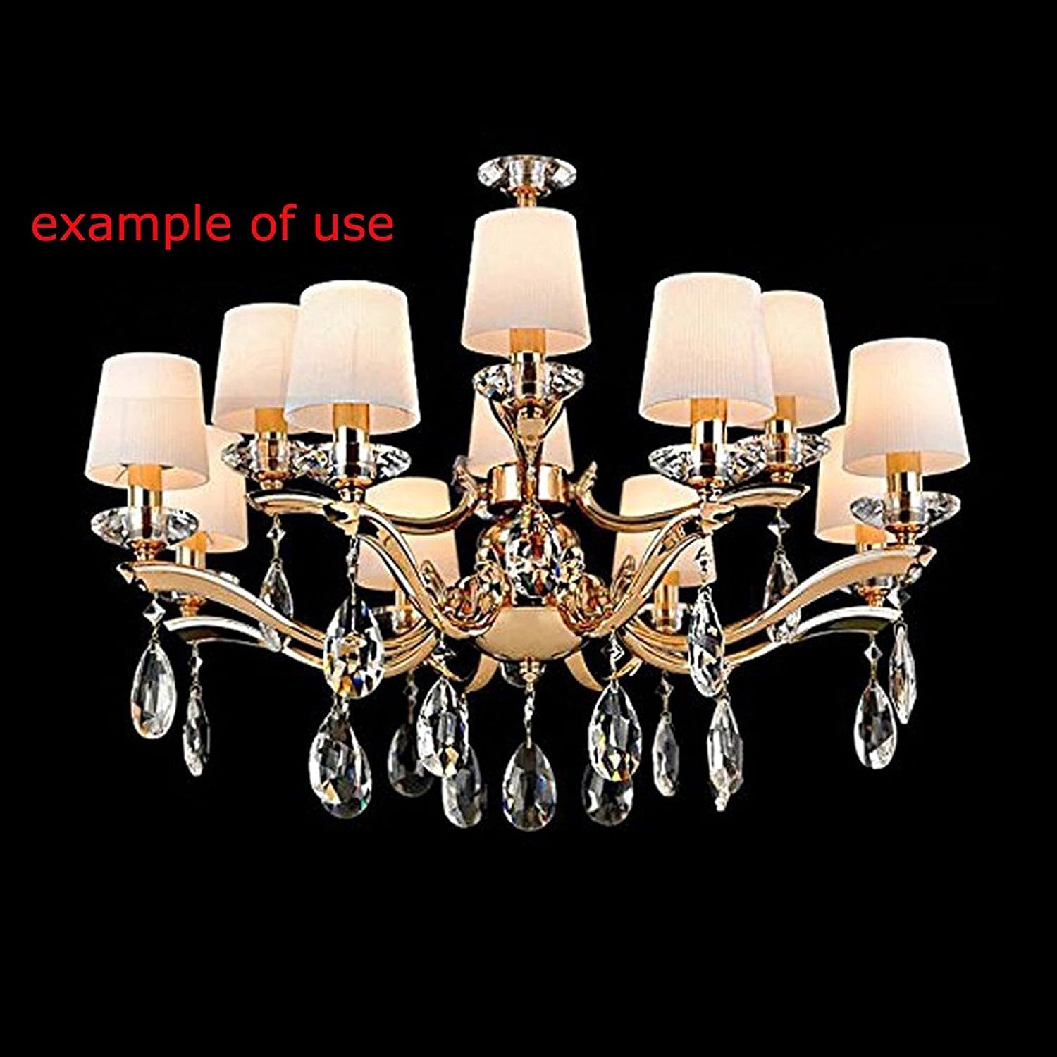 BIHRTC 12Pcs 38mm Clear Crystal Teardrop Crystal Pendants