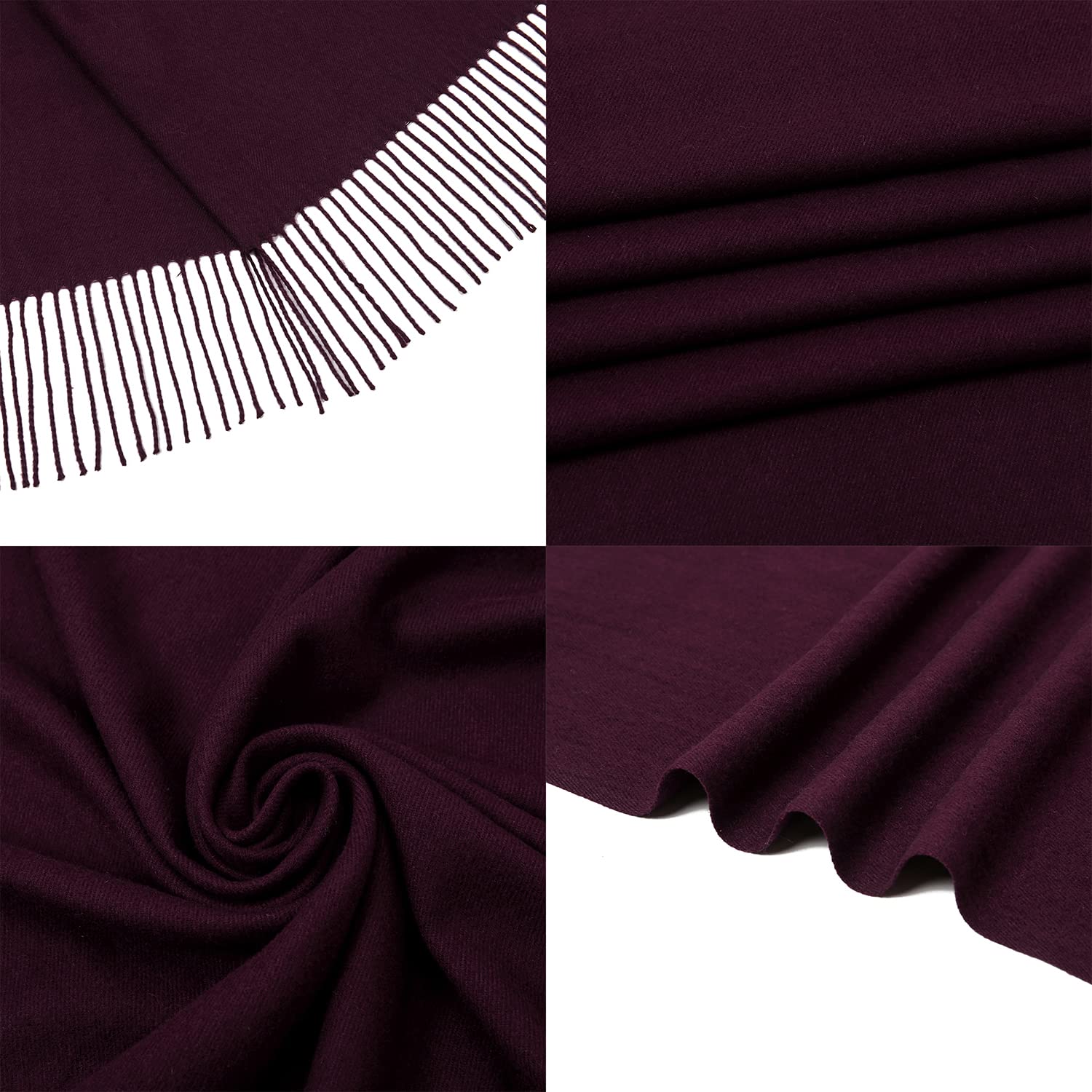 RIIQIICHY Sciarpa Scialle Donna Stola Invernale Pashmina Elegante Cerimonia Con Frange