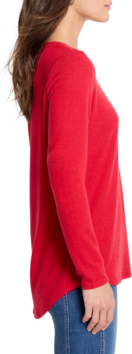 NIC+ZOE Women's Cozy Long Sleeve Shirttail Tee - Image 3