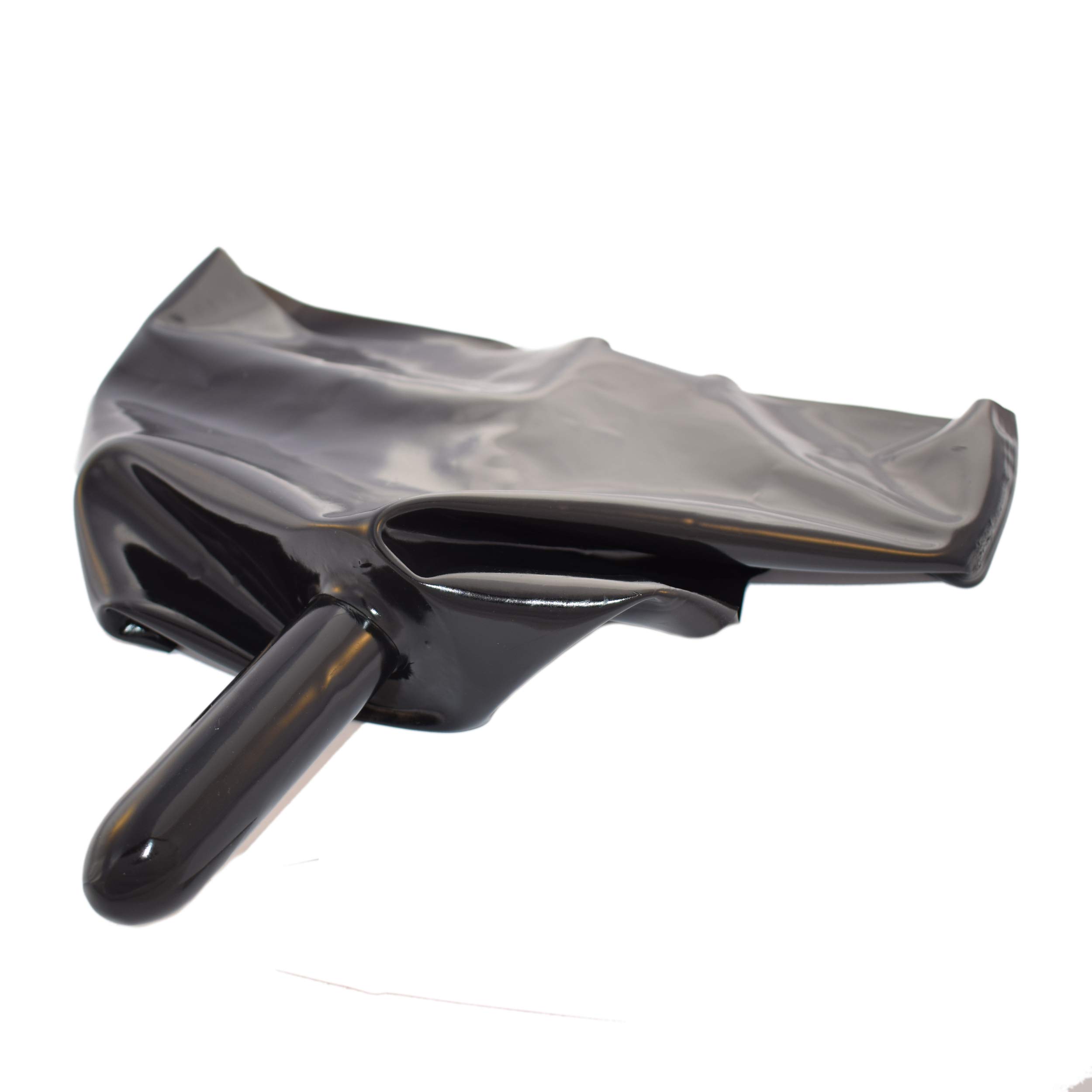 Rubberfashion Slip en Latex - Court Pants Sexy en Latex avec étui pénien et gode Anal intérieur - Lingerie pour Homme